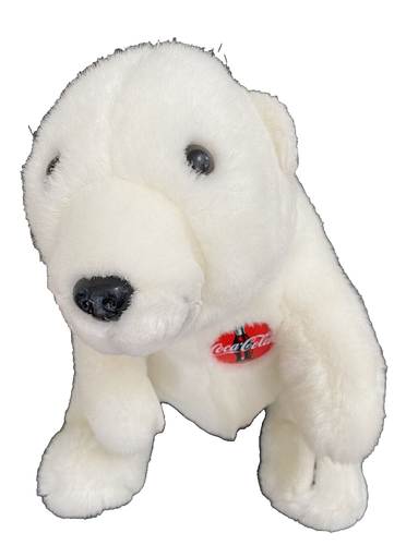 VTG COCA COLA LOGO Polar Bear 1993 11 INCH Stuffed Animal Collectible Plush Toy