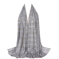 Women Soft Chiffon Sequin Long Scarf Shawl Fashion Muslim Hijab Head Wrap Sca...