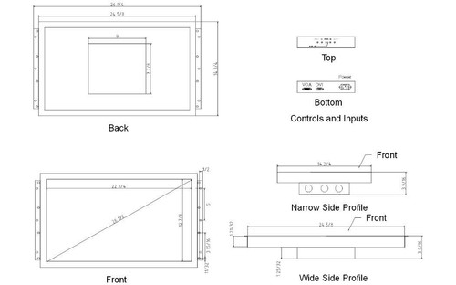 26 Inch Arcade Game LED Monitor for Arcade Cabinets MAME Jamma, cabinet mount + - Picture 3 of 4