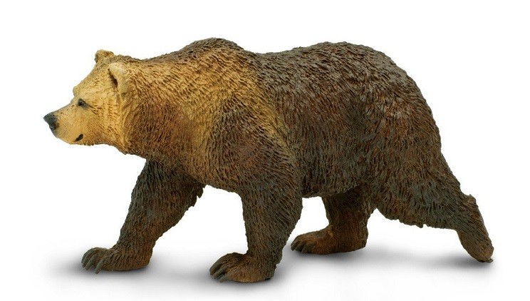 Safari Ltd 181329 Grizzly Bear 10 cm Series Wildlife