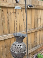 Antique Turkish Copper & Brass Pierced Light Hanging 