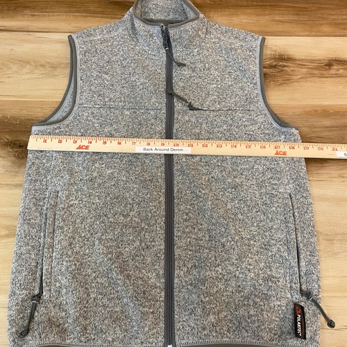 J. Crew Nordic Fleece Vest Mens Small Full Zip Polartec Gray Jacket - Picture 7 of 10