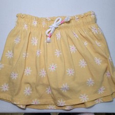 Cat  Jack Toddler Girls' Light Yellow Daisy Printed Knit Pull-On Skort Size 4T