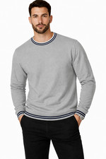 Grey Collegiate Crewneck Unisex Sweatshirt   Soft Cotton Blend for Everyday