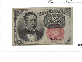 Fractional currency FR 1266 1874 ten cents Meredith XF/crisp