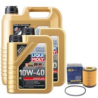 MotoröL Set Leichtlauf 10W-40 Liqui Moly 7 Liter + ÖLfilter FüR Audi A6 Avant