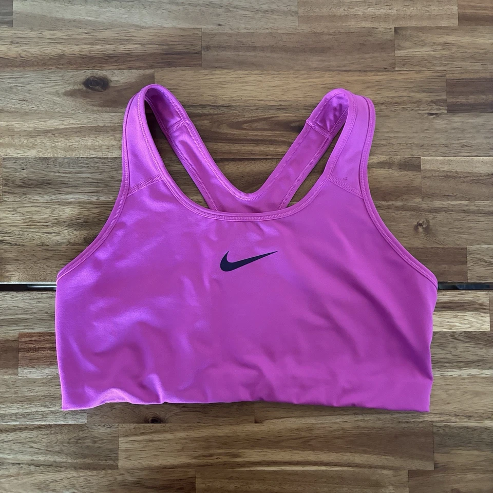 Nike женский спортивный бюстгальтер размер XL розовый без подкладки спортивный тренажерный зал йога тренировки опрятный - Изображение 2 из 4