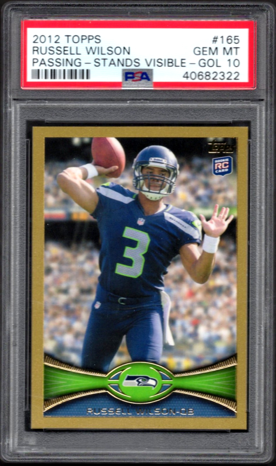 Russell Wilson Topps #165 Gold