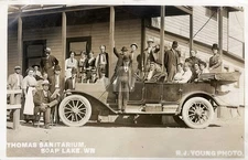 Automobile Soap Lake Washington Thomas Sanitarium 1911 RPPC Photo Postcard COPY