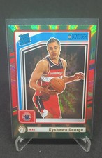 2024-25 Panini Donruss - Rated Rookie Kyshawn George #225 Holo Green Laser (RC)