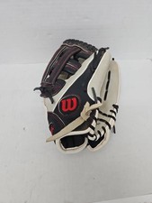 Wilson A450 12" Youth Baseball Glove - Grey/Black/Red- Right Hand Throw