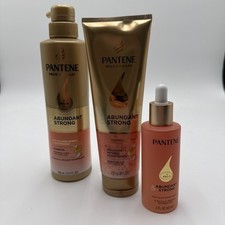 Pantene Abundant  Strong 3-Piece Regimen 23.5 Fl Oz Pack of 1 , Golden/pink