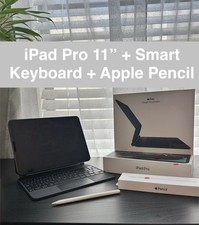 Excellent Apple iPad Pro 11   256GB Wi-Fi  Smart Keyboard  Apple Pencil 2