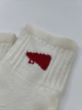 VTG Socks 9-11 Cheerleading White Red Quarter Sports Acrylic Bristol 90s
