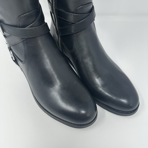 Stivali da equitazione Michael Kors Preston alti in pelle nera misura 7,5 M (nuovi) - Foto 3 di 9