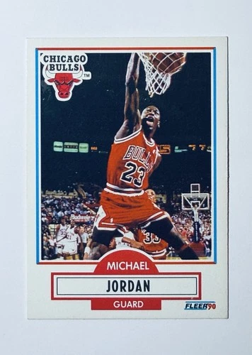 Michael Jordan 1990 Fleer #26 Chicago Bulls HOF Vintage NBA Basketball Card EX