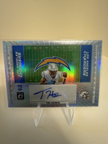 Panini 2025 Donruss Optic Tre Harris Chargers Hash Marks Rookie Auto #HM-TH