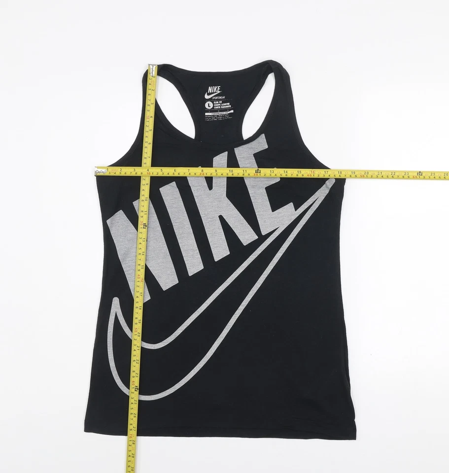 Canotta Nike donna nera slim fit racerback L - Immagine 2 di 4