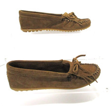 Minnetonka Moccasin 403 Womens Size 8 Kilty Dusty Brown Suede Slip on