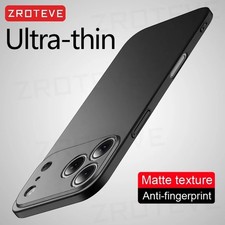 For iPhone 16 15 14 17 Pro Max 13 12 Slim Matte Hard Ultra-thin Phone Case Cover