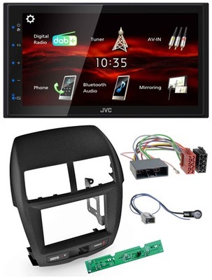 JVC USB Bluetooth MP3 DAB 2DIN Car Stereo for Mitsubishi ASX 2010-2014
