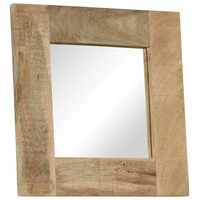 Spiegel Mangoholz Massiv 50 X 50 Cm