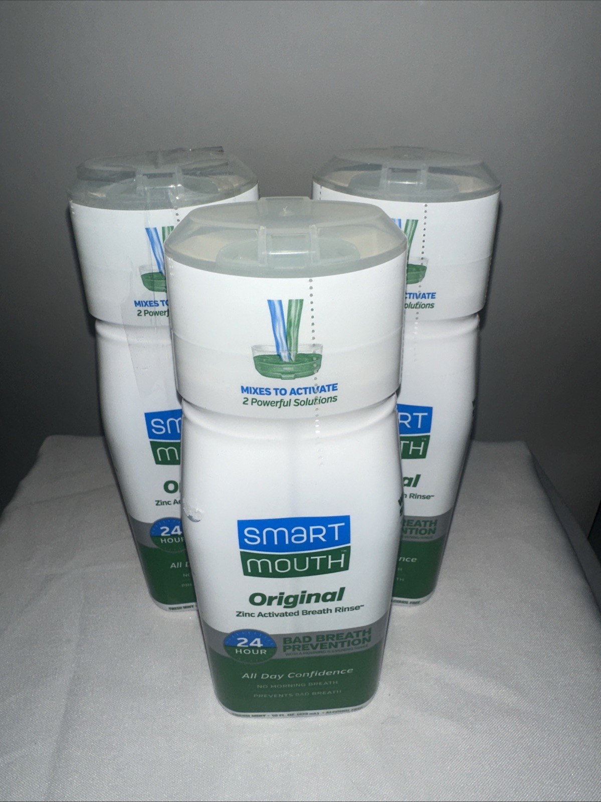 Set of 3 - Smart Mouth Original Mouthwash 16oz Zinc Activated Formula Exp 2028