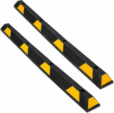2 Packs 72" Heavy Duty Rubber Parking Curb, 55000 LBS Capacity Parking Stopper w