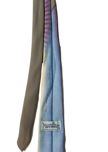 Ralph Marlin Designer Tuna fish shape Mens Tie Colorful 58x2.75” - Picture 2 of 3