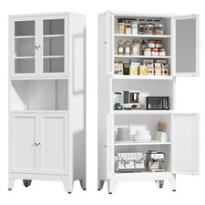 Elegant 69" Tall Modern Pantry Storage Cabinet,Metal Storage Cabinet for kitchen