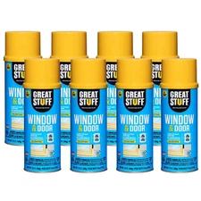 12 Oz. Window and Door Insulating Spray Foam Sealant (8 Pack) NEW