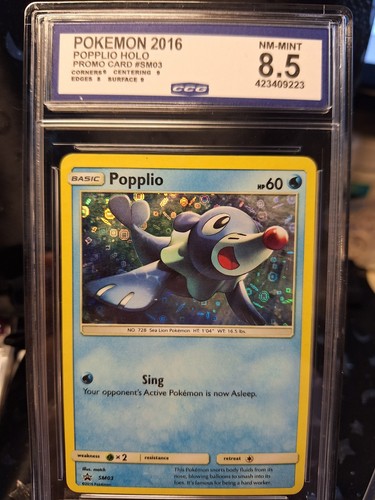Pokemon 2016 Popplio Holo #SM03 Promo - CCG9