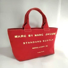 Marc Jacobs Tote Bag Red Canvas