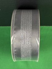 Member's Mark Premium Wired Edge Holiday Ribbon 2.5" Wide x 50 Yds Silver