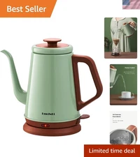 Compact Gooseneck Electric Kettle - 1.0L BPA-Free, Safe & Stylish for Tea Lovers