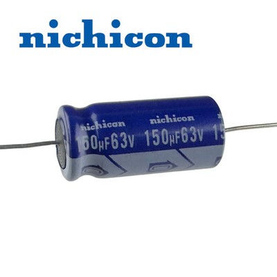 G28817E ~ (Pkg 3) Nichicon 150uF 63V VX Axial Electrolytic Capacitor