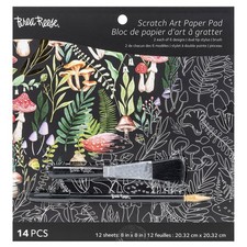 Scratch Art Paper Pad Outdoors 12 Metallic Pages Kit