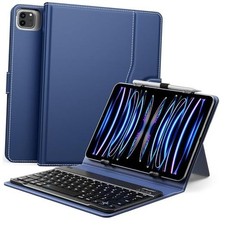 Universal Tablet Case with QWERTY Keyboard for Navy Blue
