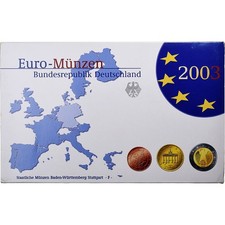 [#1511096] Germany, 1 Cent to 2 Euro, Proof, 2003, Stuttgart, MS
