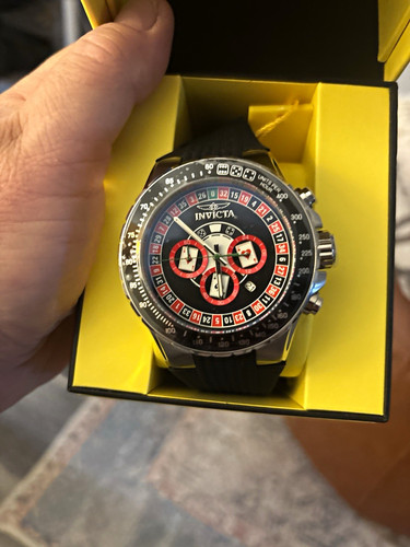 Invicta Aviator Monte Carlo Roulette Quartz Chronograph Date 44-47mm 100m