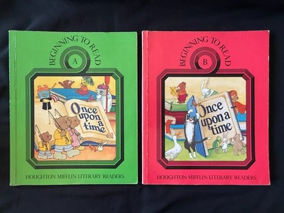 Beginning to Read Books A & B Houghton Mifflin Literary Readers Ex-library