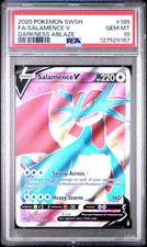 Pokemon Salamence V Darkness Ablaze Ultra Rare Full Art #185 PSA 10 Gem Mint