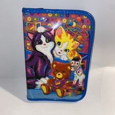 Vtg Lisa Frank Cats Playtime  Sunflower Mini Binder