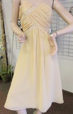 Sz 12 Chiffon Buttercup Dress Gown Cocktail Mid-Calf Maids Mothers Prom NWT