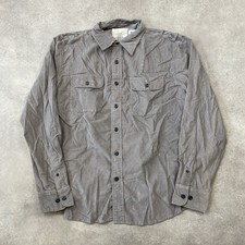 Gap Corduroy Shirt Mens Large Vintage Long Sleeve Button Up Grey