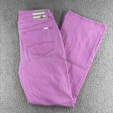 MAC Gladis Jeans Womens Size W32 L31 Bright Pink Flare Wide Leg Y2K Baggy