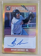 2018 Panini Donruss -Signature Series Anthony Santander #SS-AN Gold /10 (AU, RC)