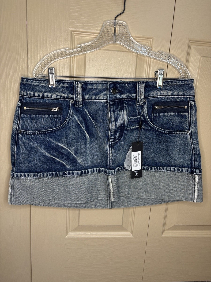 NWT Jaded London Denim Turn Up Skirt Miniskirt US Size 12 | eBay