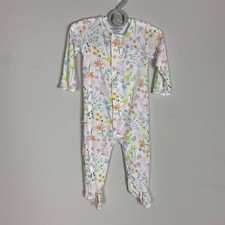 Magnetic Me Wildflower Ruffle Footie Sleeper Kids 3-6M White Floral Magnetic