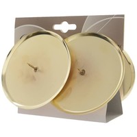 Adventskranzkerzenhalter Goldfarben Ø 10 Cm Aus Metall - 4Er Set
